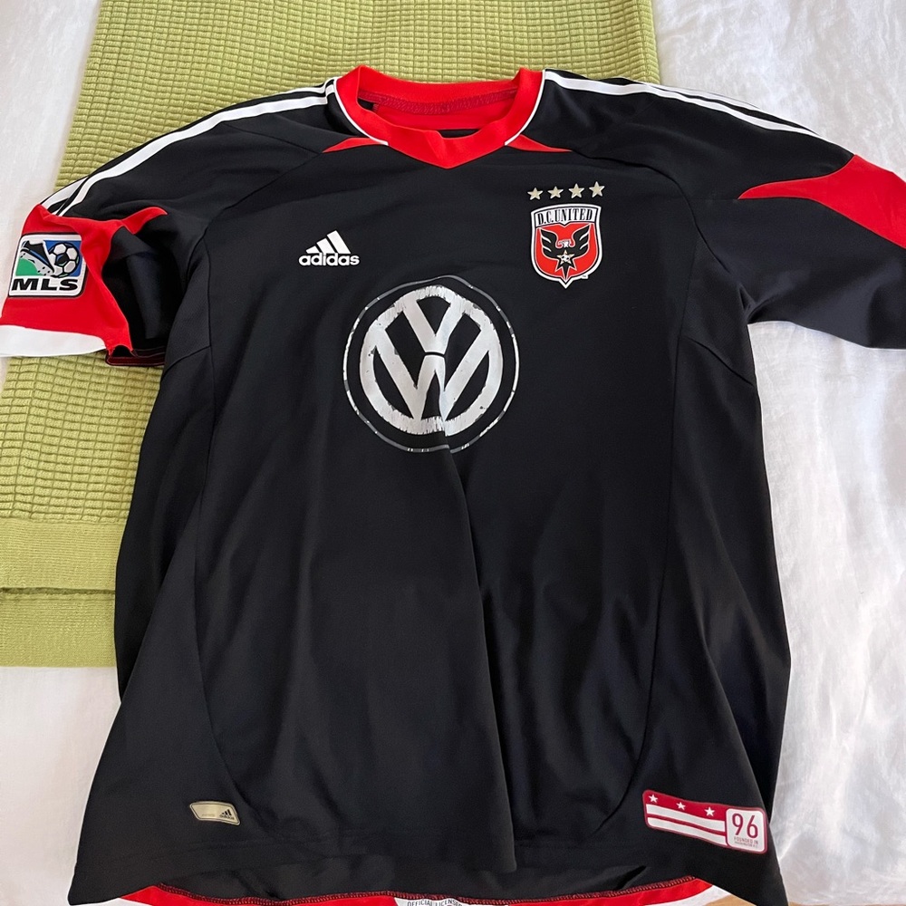 Adidas Red and Black ClimaCool Shirt